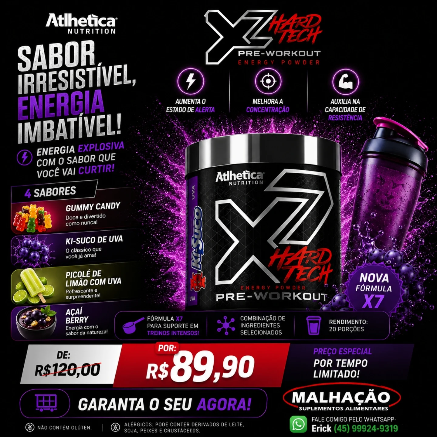 Malhação Suplementos Alimentares Ltda Facebook ad: Energia no máximo para elevar seus treinos!