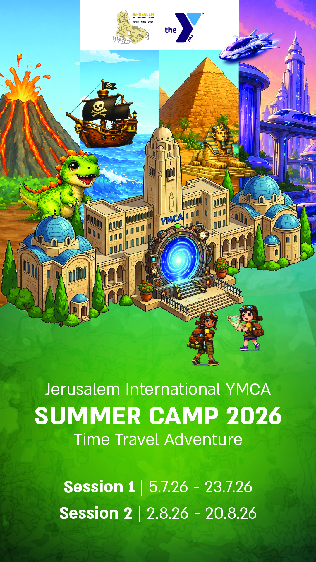 Jerusalem International YMCA Facebook ad: رحلة سفر عبر الزمن | مخيم YMCA القدس