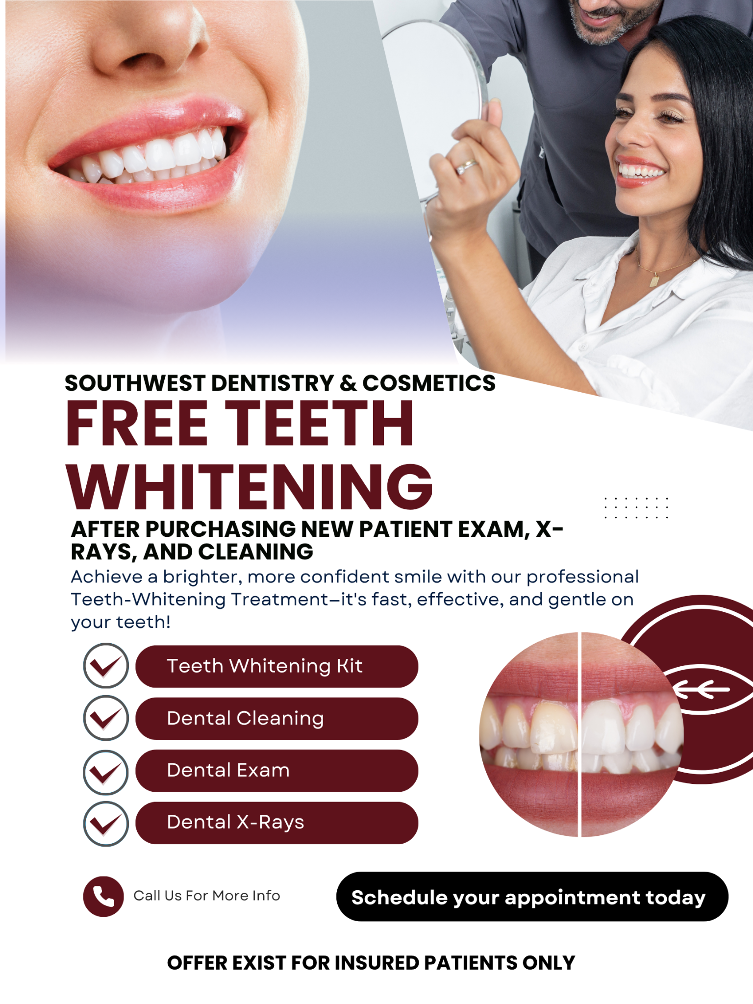 Southwest Dentistry & Cosmetics, Jamie Cameron DDS Facebook ad: Get a Free Teeth Whitening kit! Limited Time Offer for New…