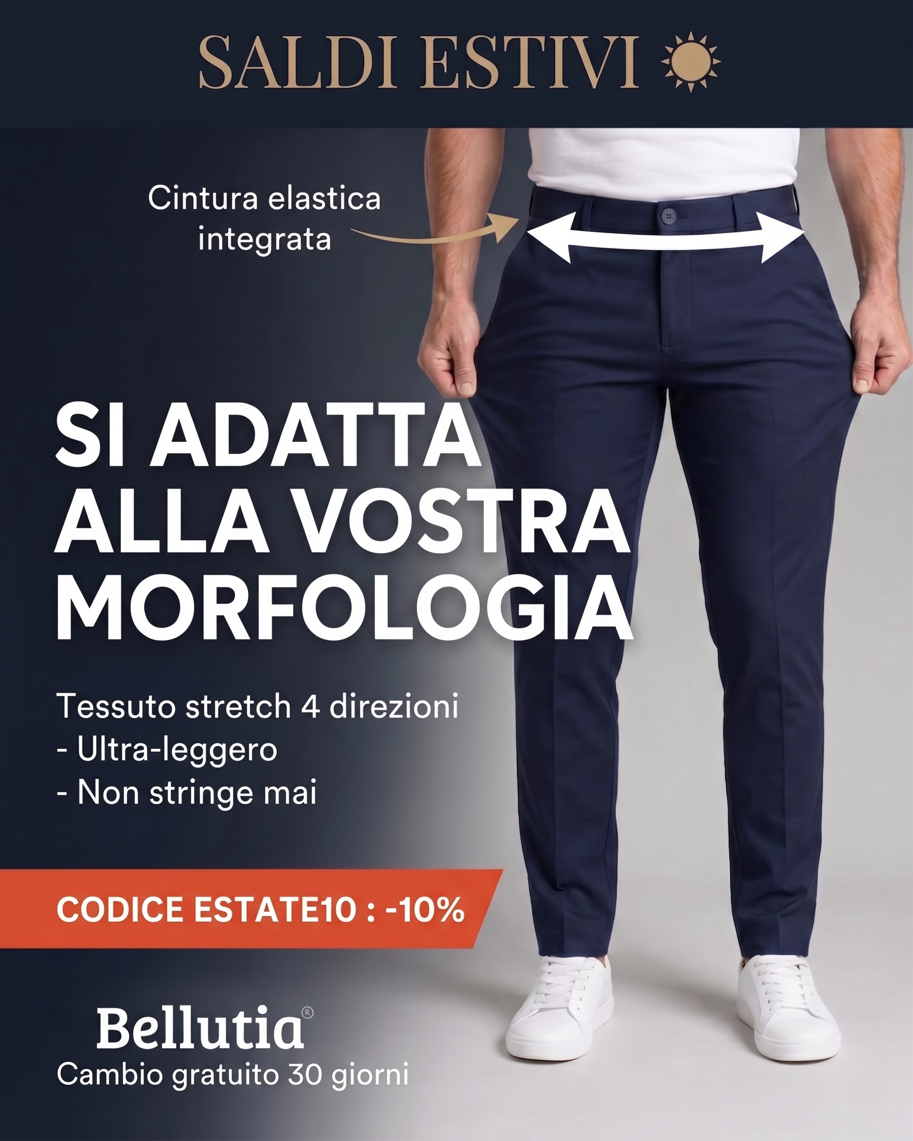 Bellutia Italia Facebook ad: -10% sui pantaloni Bellutia