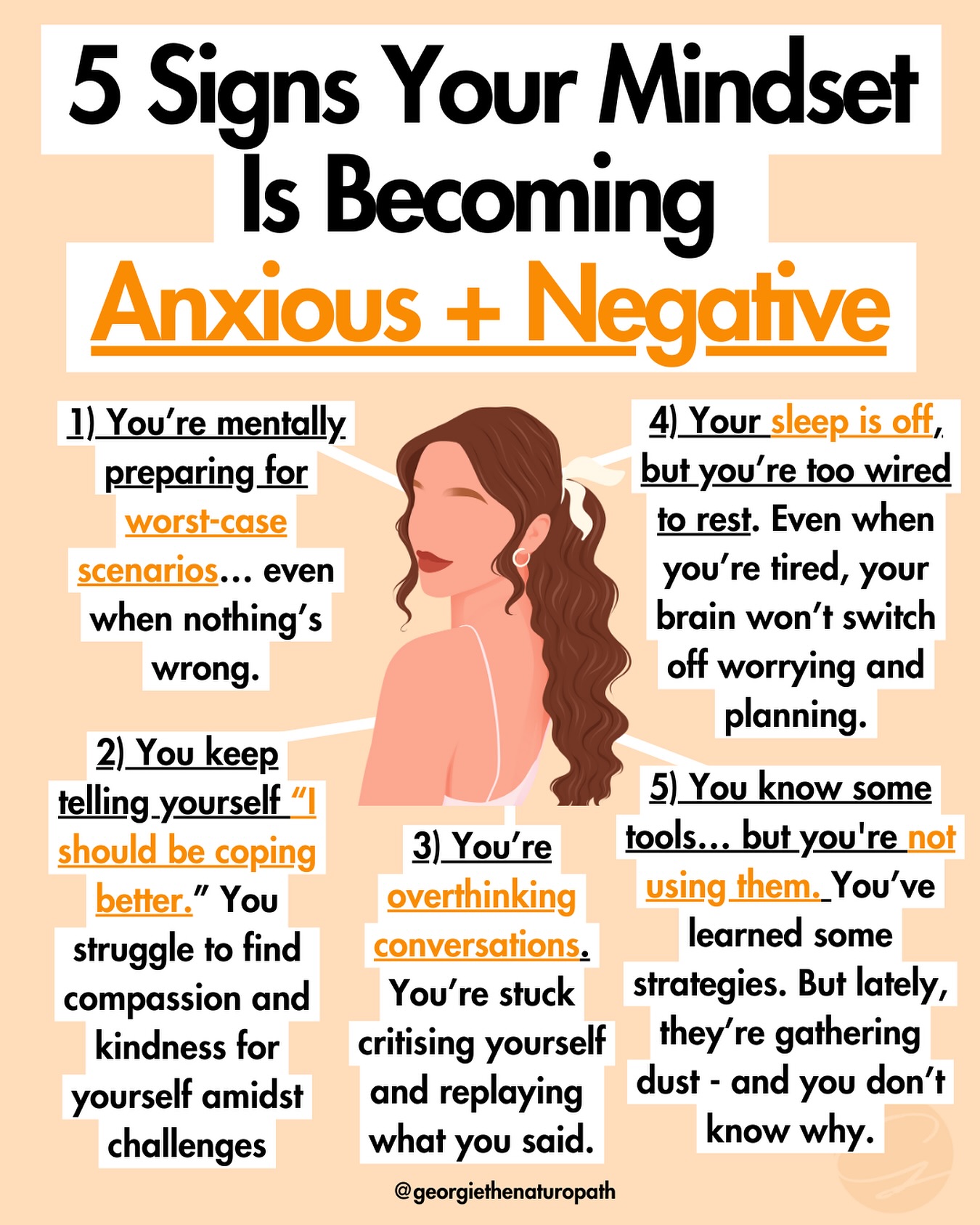 Georgie Collinson Facebook ad: Sometimes the shift into an anxious, negative mindset…