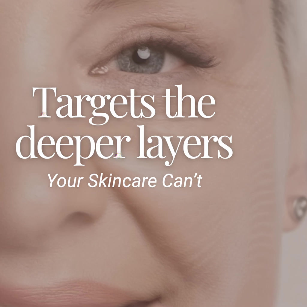 Esthetika Medspa and Laser Center by Ageless Las Vegas Facebook ad: Tired of Seeing Deeper Lines Every Year?
