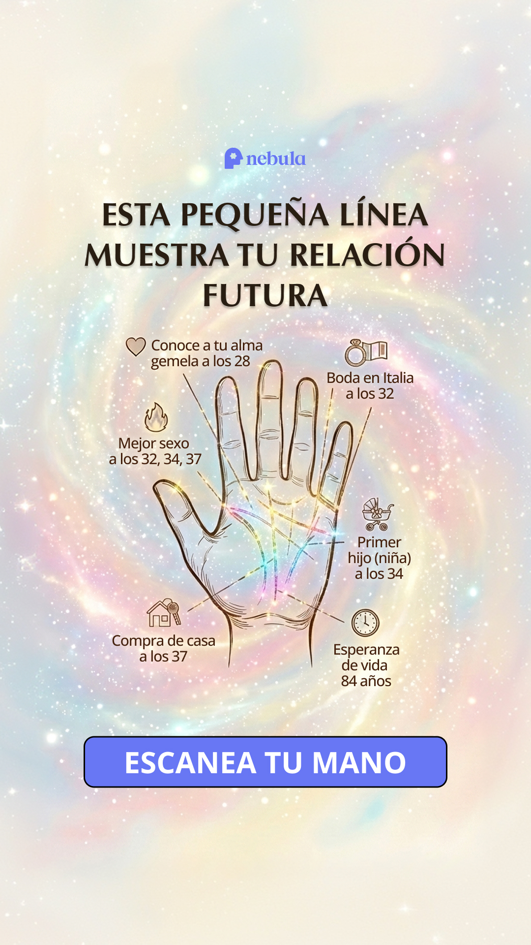 Nebula: Palm Reading Facebook ad