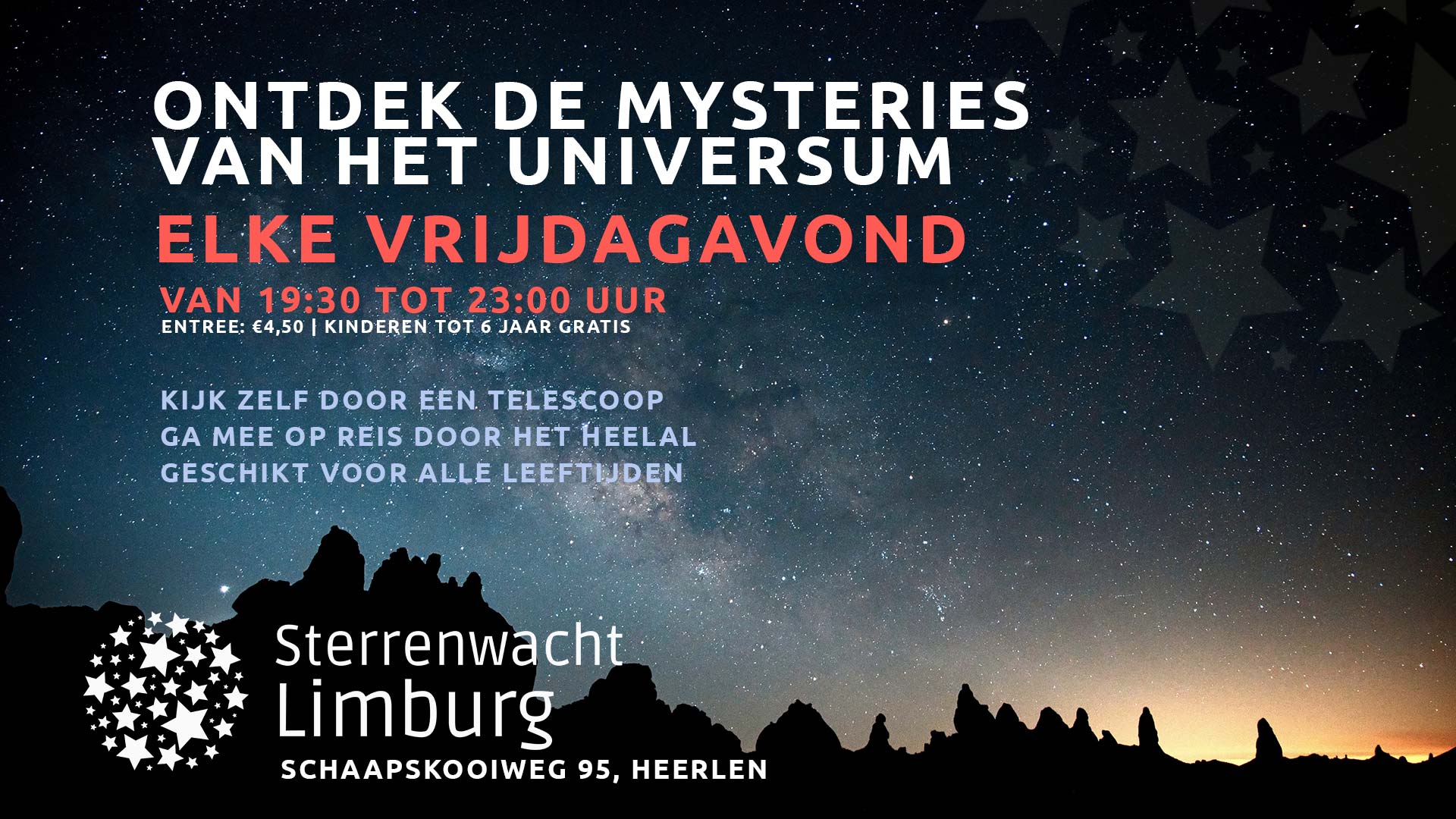 Sterrenwacht Limburg Facebook ad: Ontdek op een boeiende en laagdrempelige wijze de…