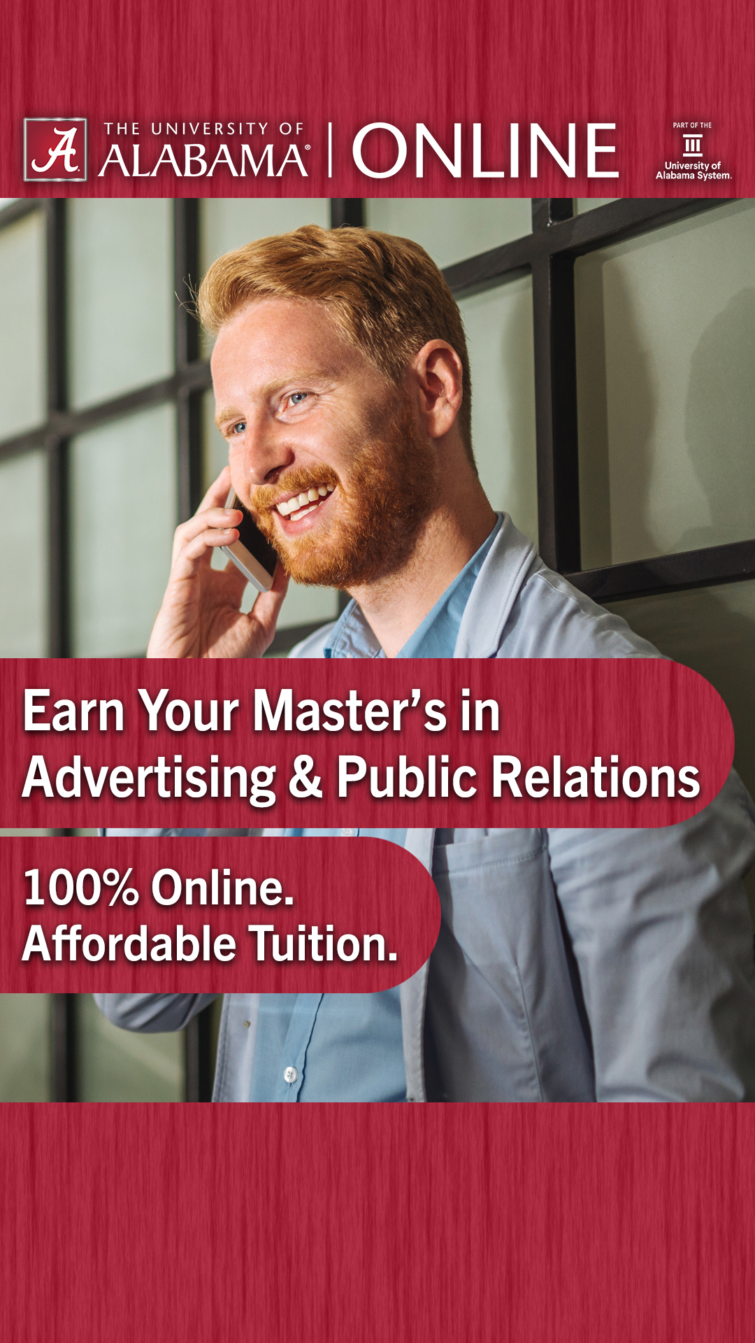 The University of Alabama Online Facebook ad