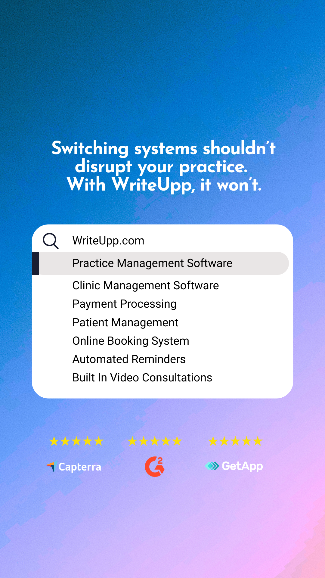 WriteUpp Facebook ad