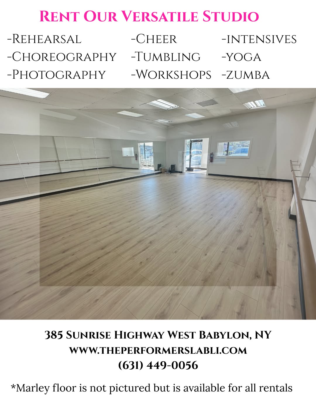 The Performers’ Lab Facebook ad: Studio Hourly Rental