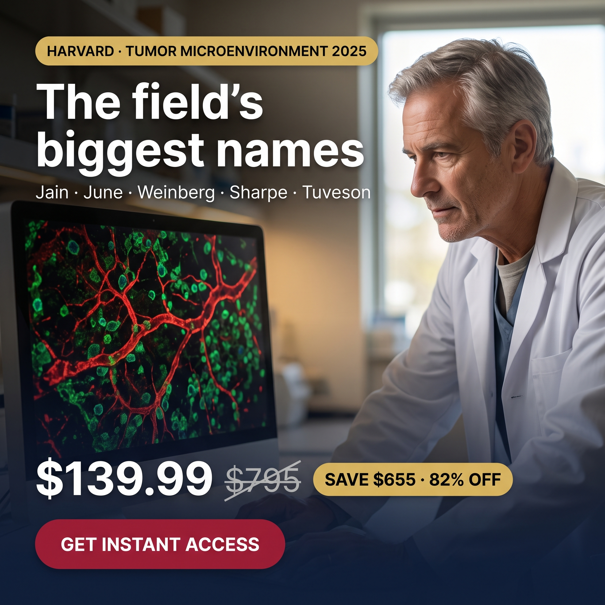 Oncology Library Facebook ad: The Latest Harvard Critical Issues in Tumor Microenvironment