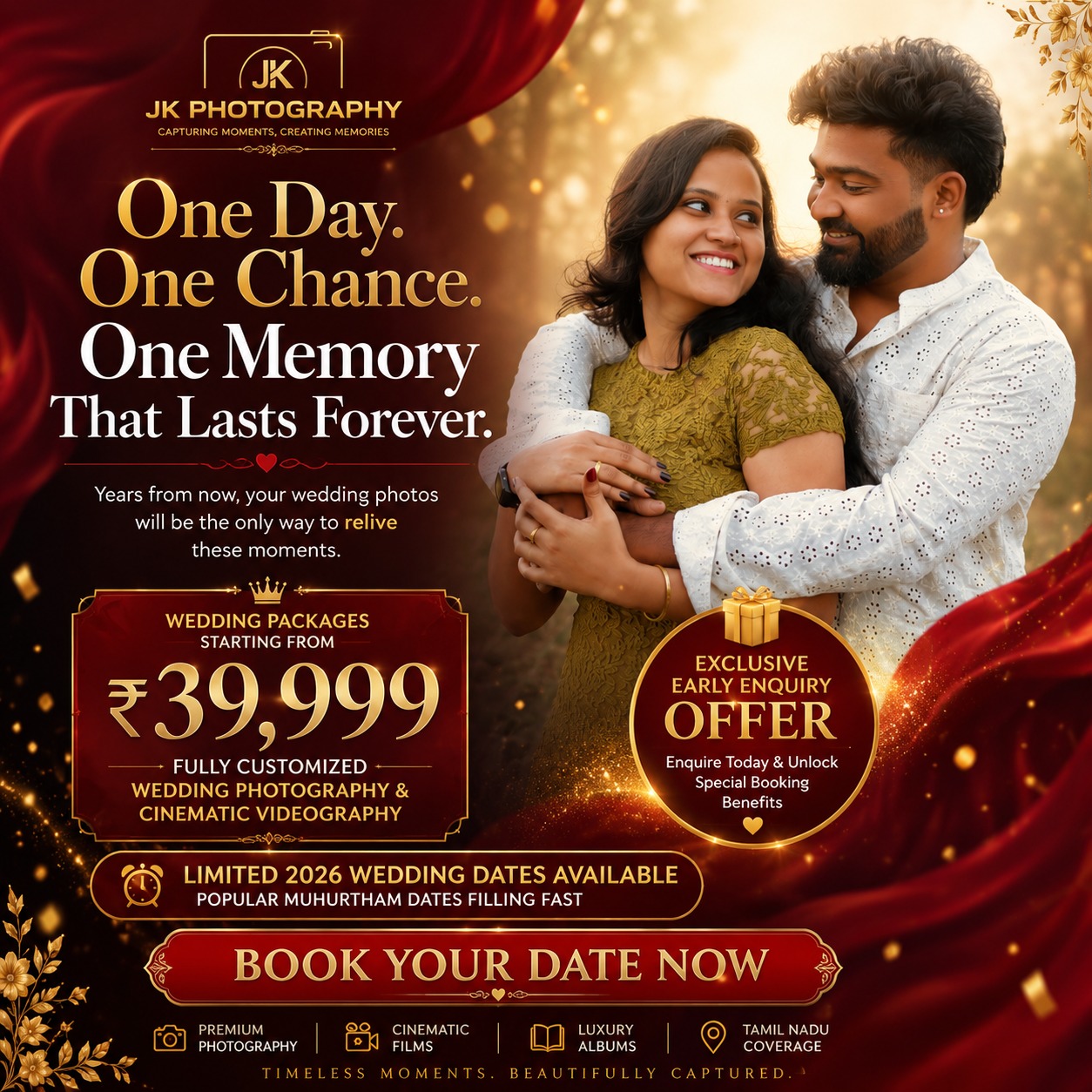 JK Photography Facebook ad: Get Package Details Instantly