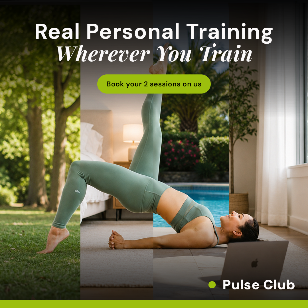 Pulse Coaching Facebook ad: Expert personal training wherever you are.