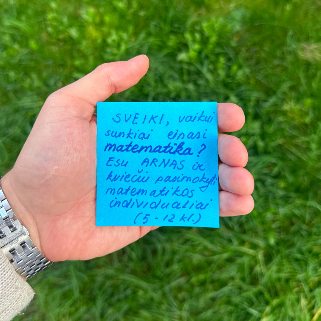 Matematikos korepetitorius Arnas Facebook ad: Išankstinė registracija
