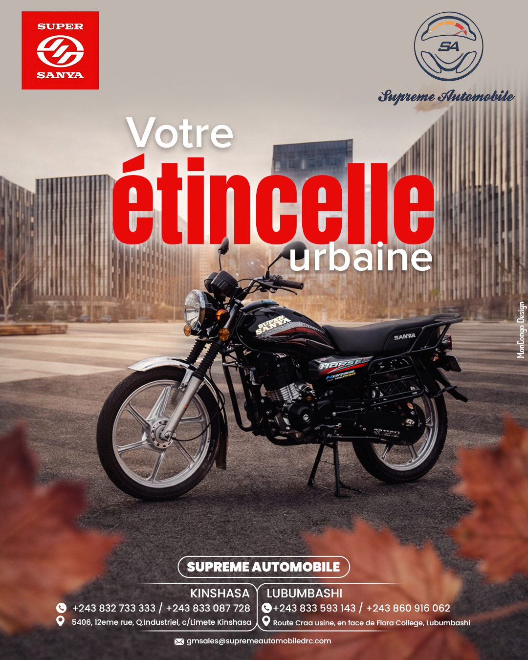 Supreme Automobile RDC Facebook ad: Dès les premiers kilomètres, la Super Sanya Horse…