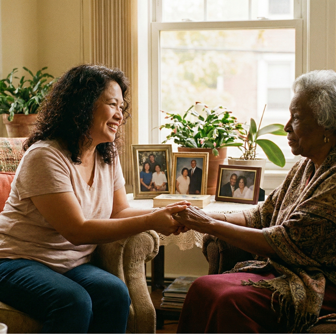 Atlantic Caregiving Facebook ad: What if caring for your loved one felt a little easier…