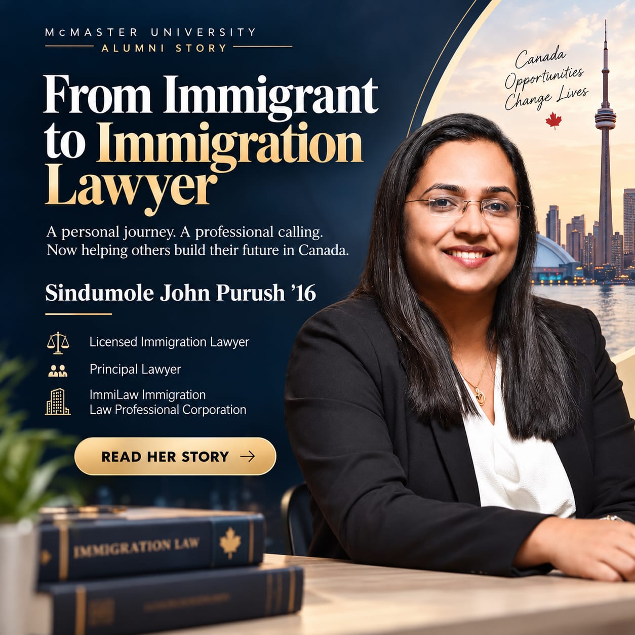 ImmiLaw Global Facebook ad: Read Sindumole’s story and discover how her journey…