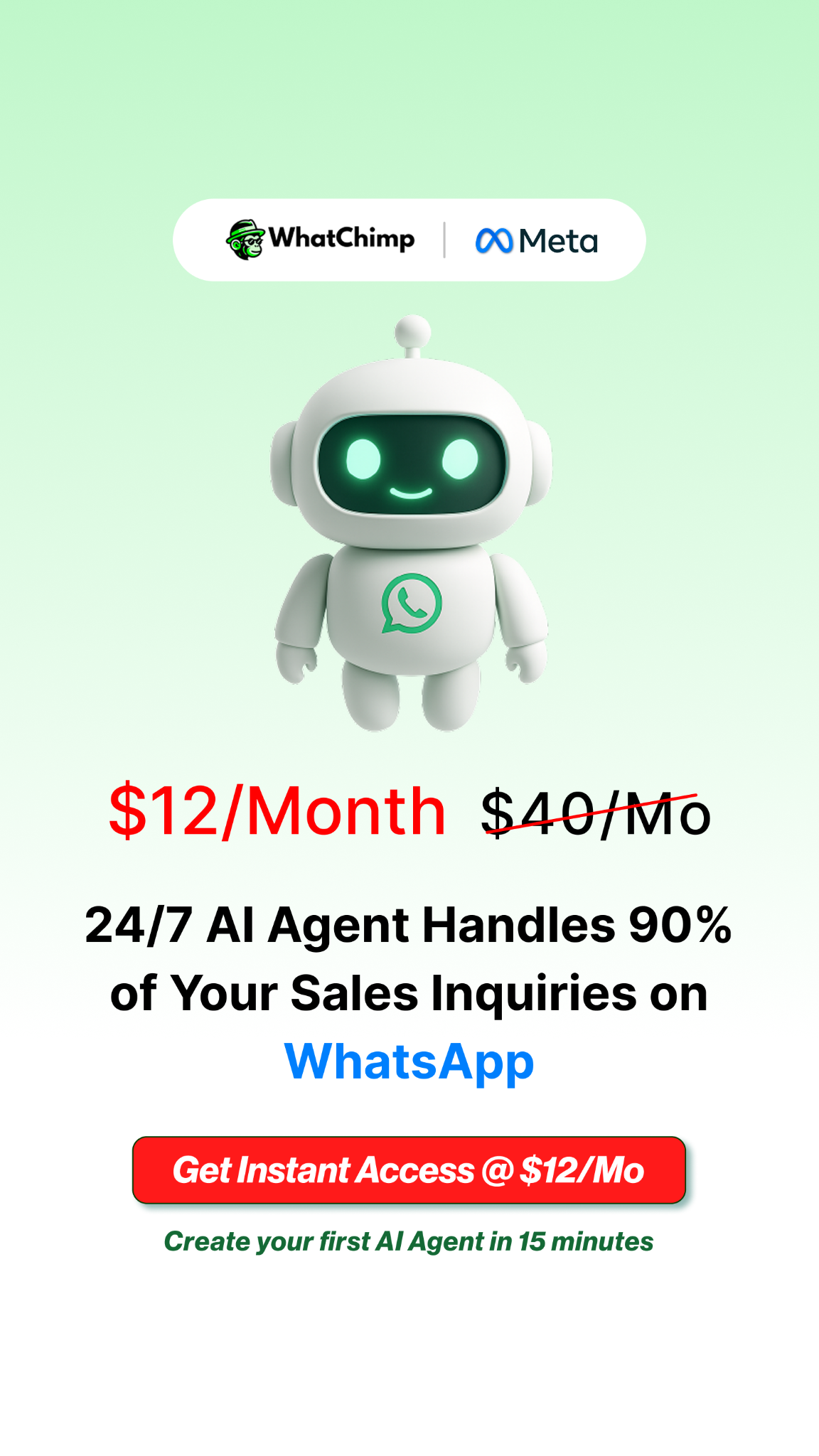 WhatChimp Facebook ad