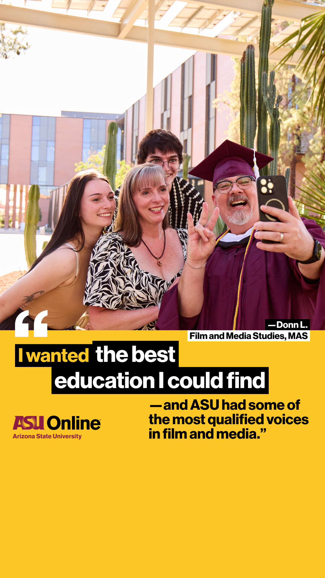 ASU Online Facebook ad