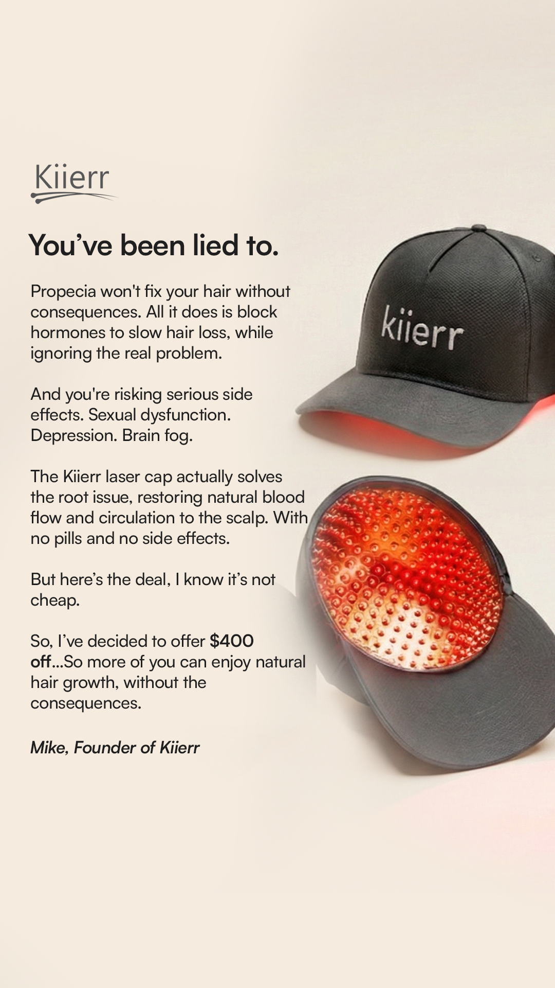 Mike Anderson Facebook ad
