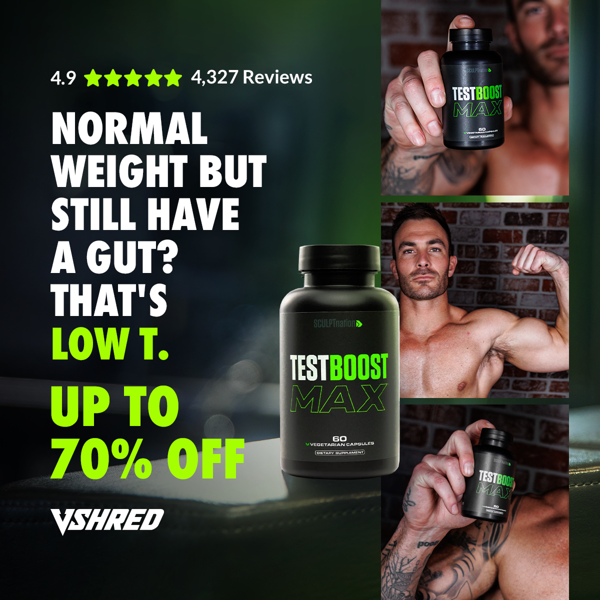 V Shred Nutrition Facebook ad