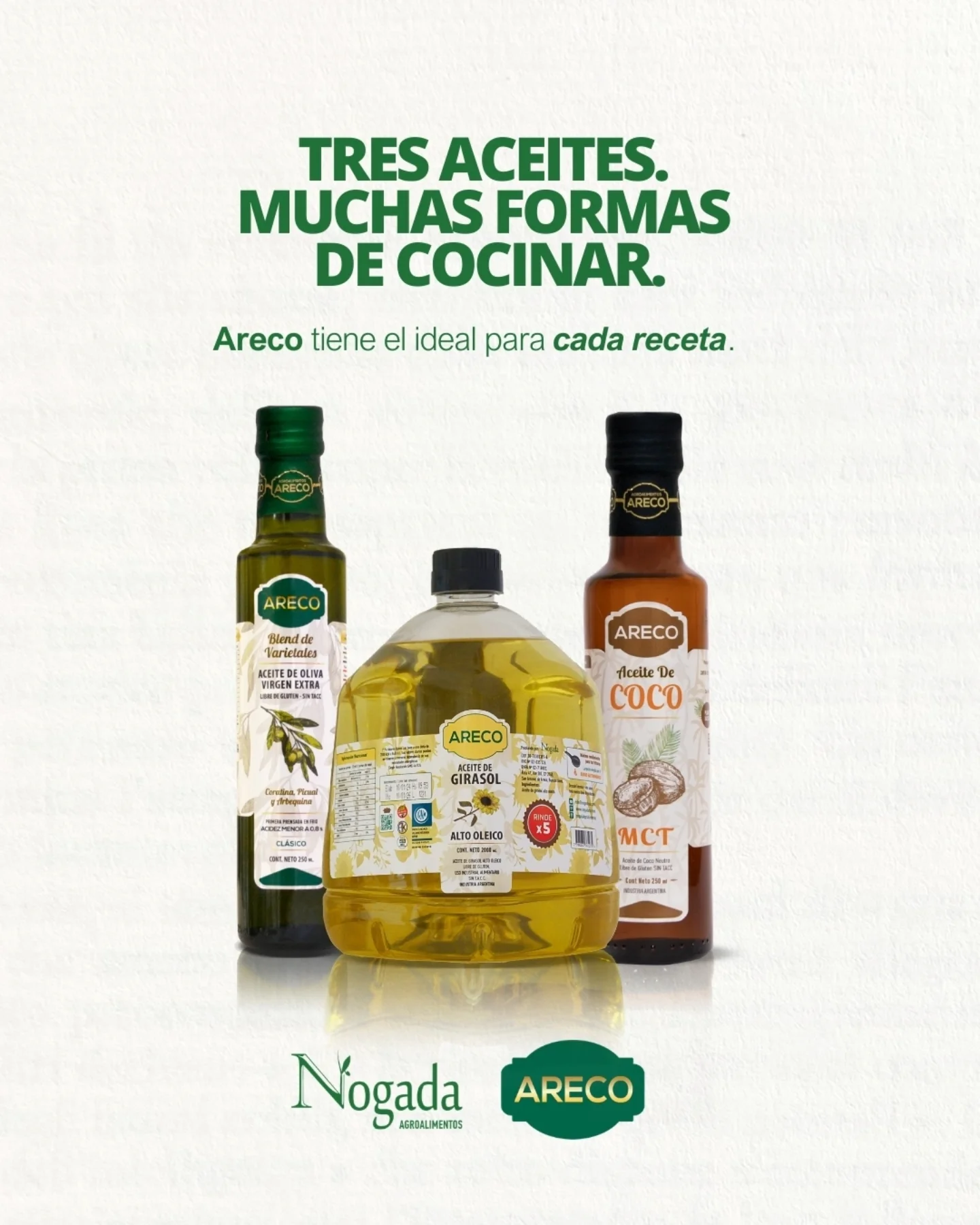 Nogada Facebook ad: Cada receta tiene su aceite ideal