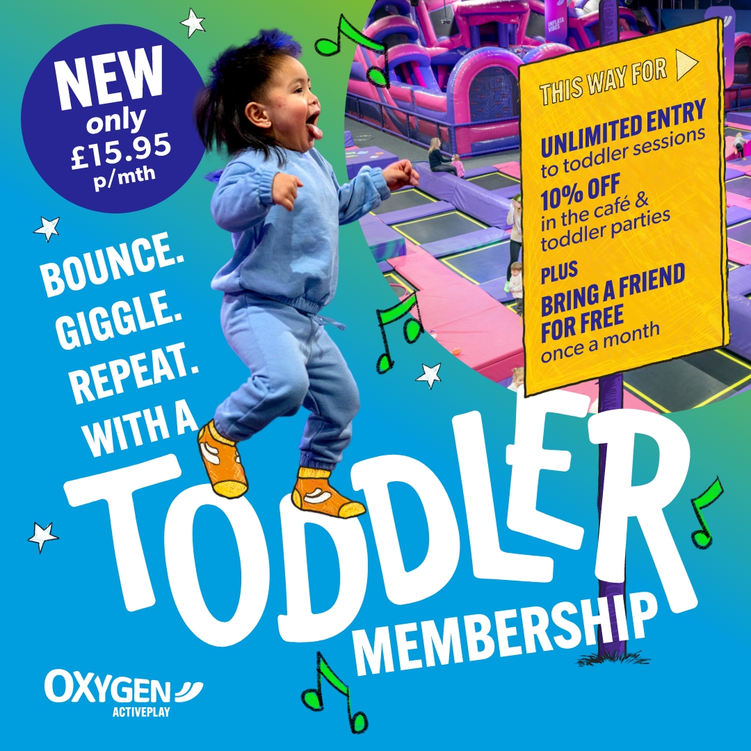 Oxygen Activeplay Facebook ad: Our brand-new Toddler Membership has landed!