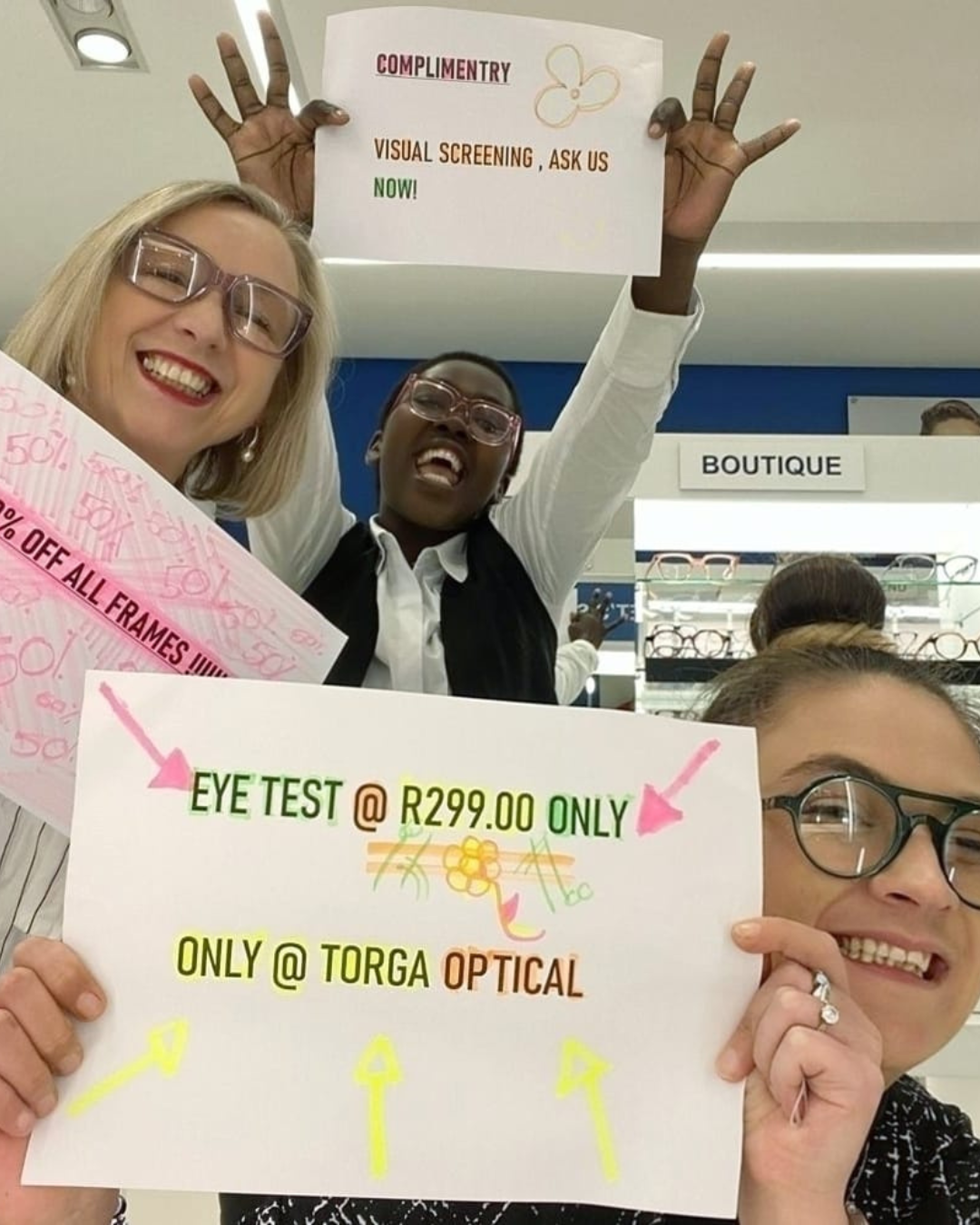 Torga Optical Facebook ad