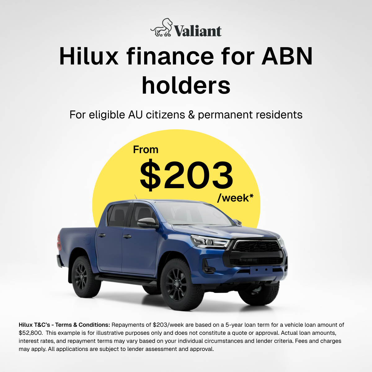 Valiant Business Loans Facebook ad