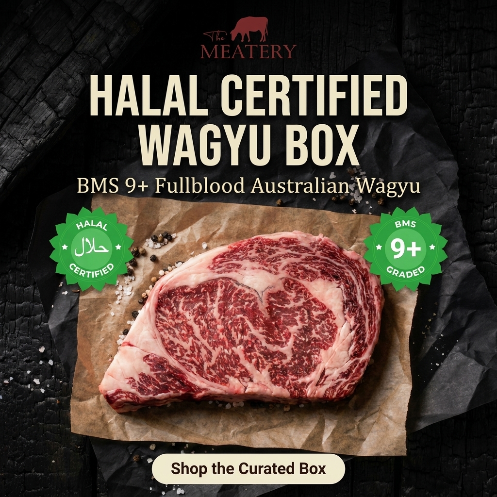 The Meatery Facebook ad: Verified Halal. Undeniable Wagyu.