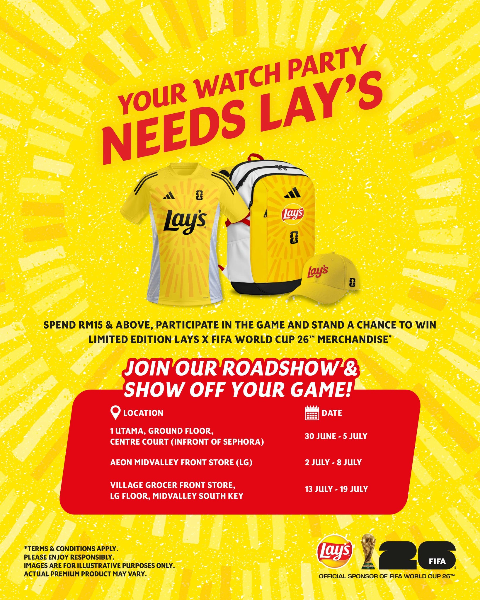 Lay's Malaysia Facebook ad: Cheer louder, win bigger, who will be the…