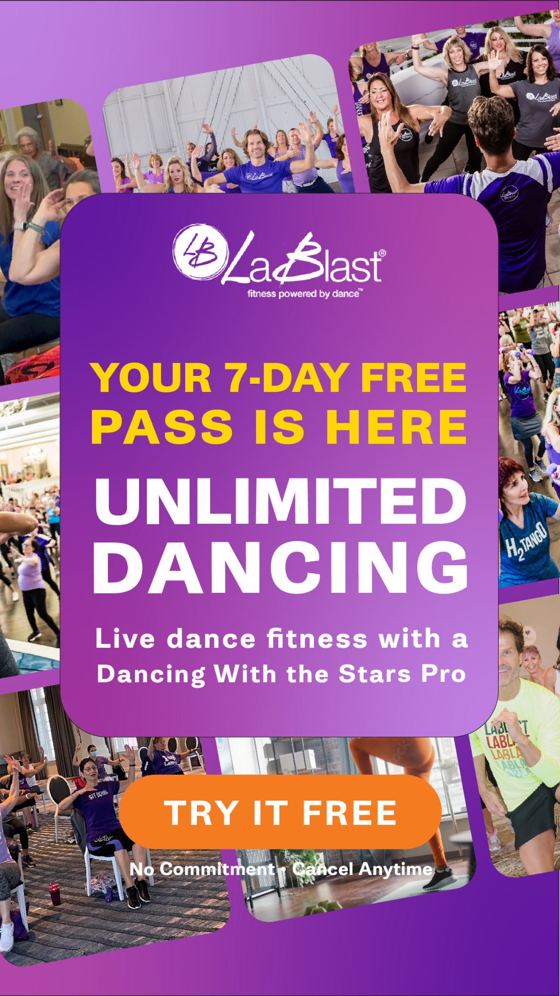 LaBlast Fitness Facebook ad from Apr 27, 2026