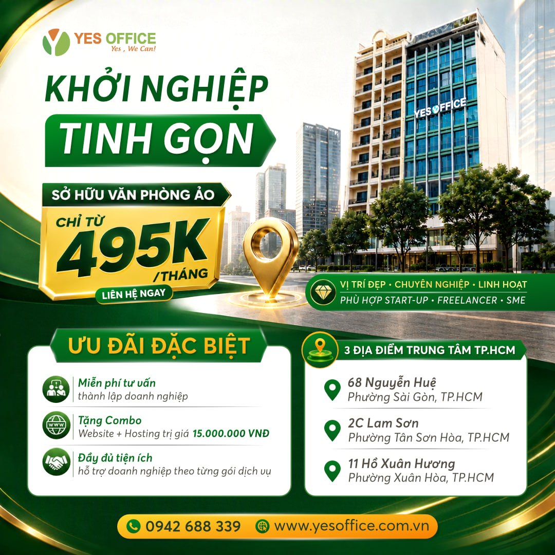 Văn Phòng Ảo Yes Office Facebook ad: 245+ khách hàng đã đăng ký!