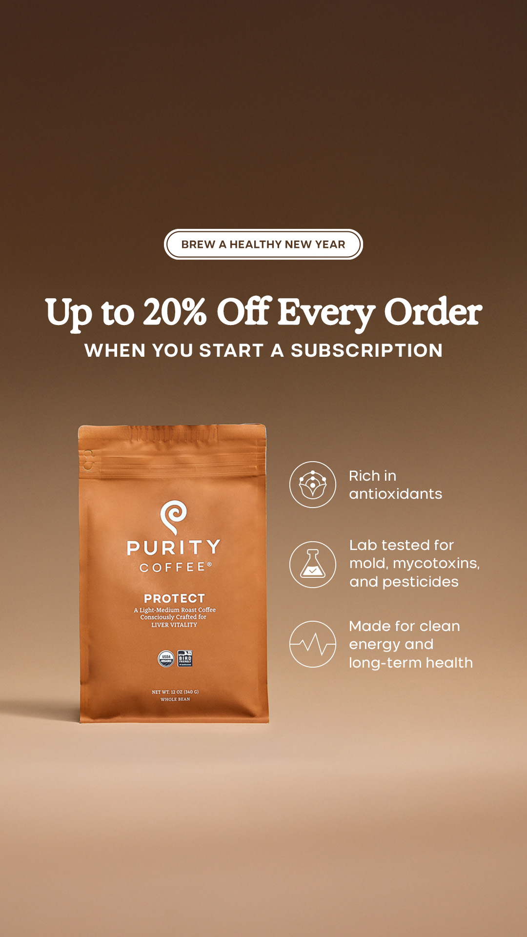 Purity Coffee Facebook ad