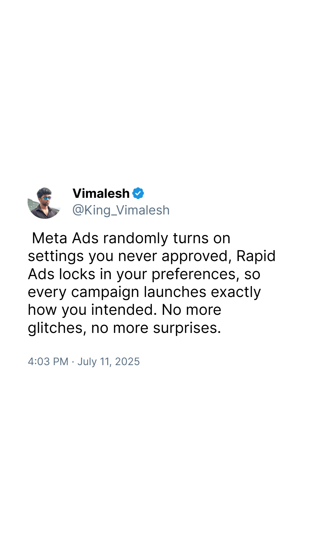 Rapid Ads Facebook ad