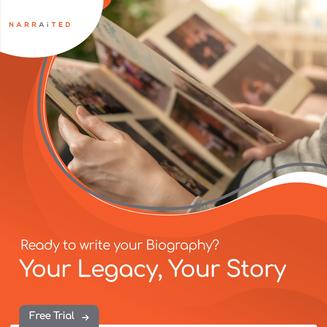 Narraited Facebook ad: Create your Biography