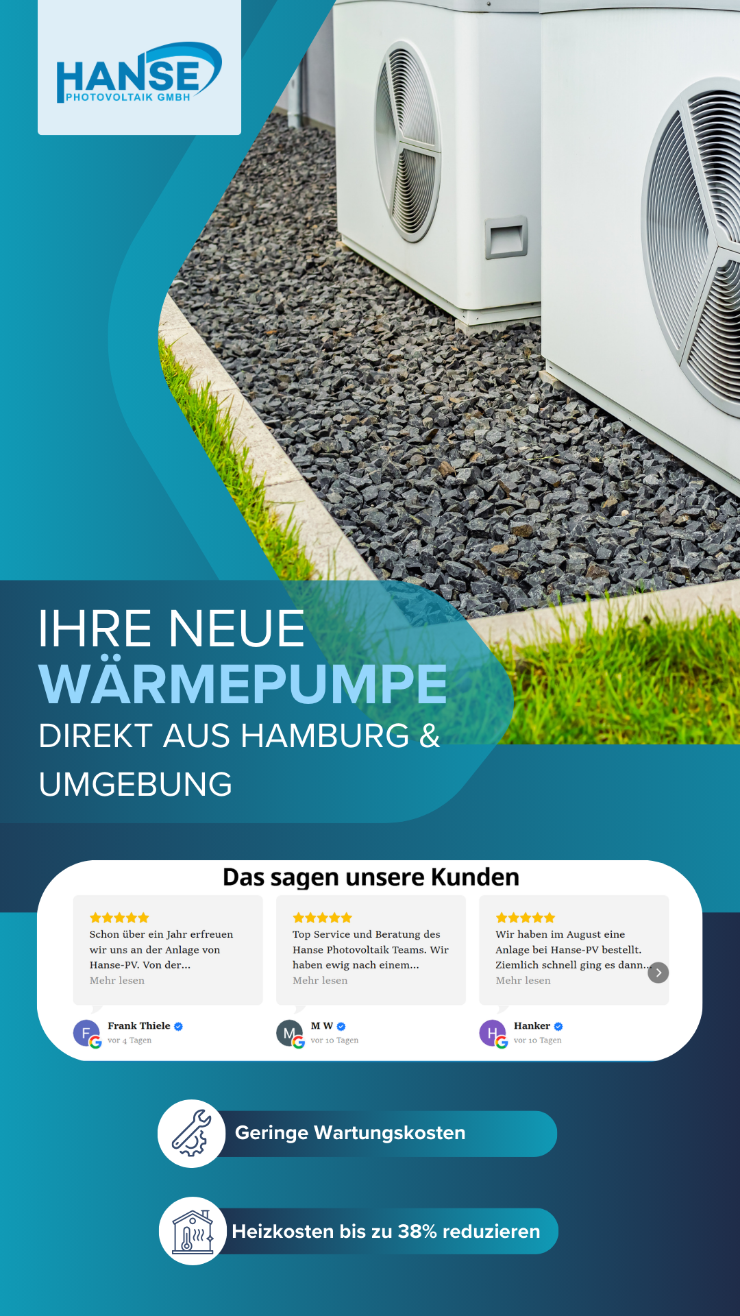 Hanse Photovoltaik GmbH Facebook ad from Feb 23, 2026