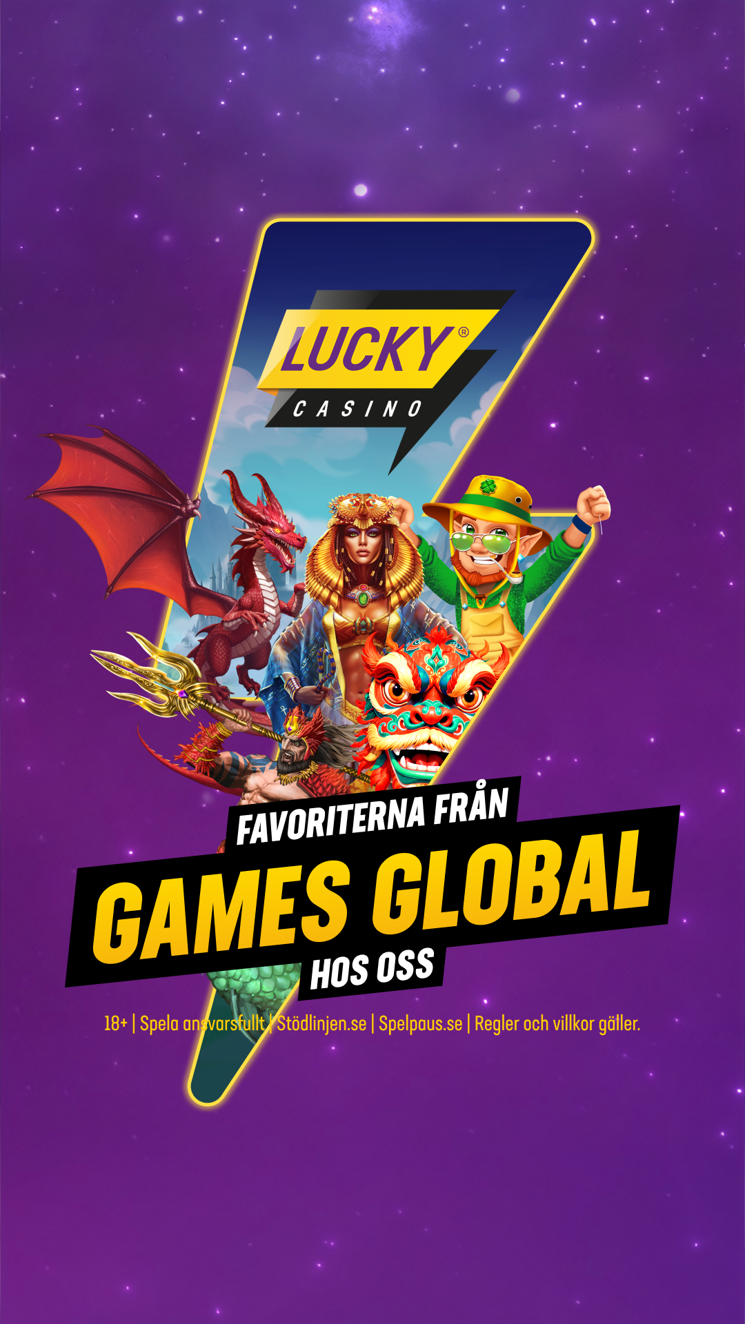 Lucky Casino Facebook ad: Finn din favorit hos LuckyCasino!