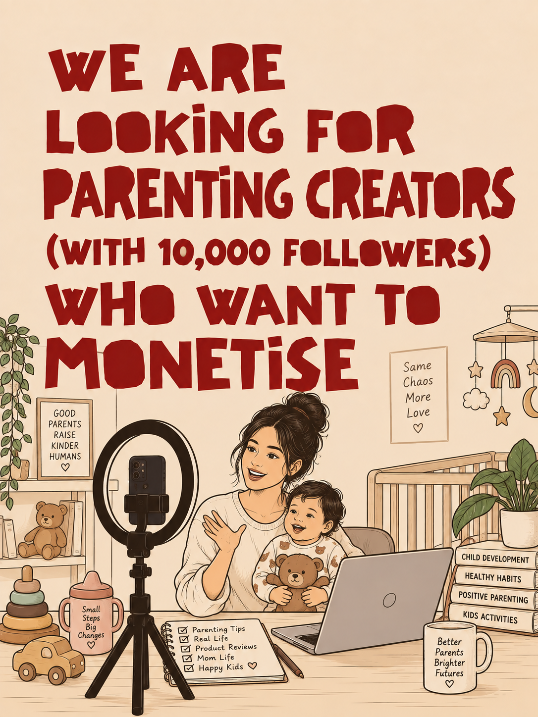 SuperProfile for Creators Facebook ad: Parenting Creators, your experience can help-and…