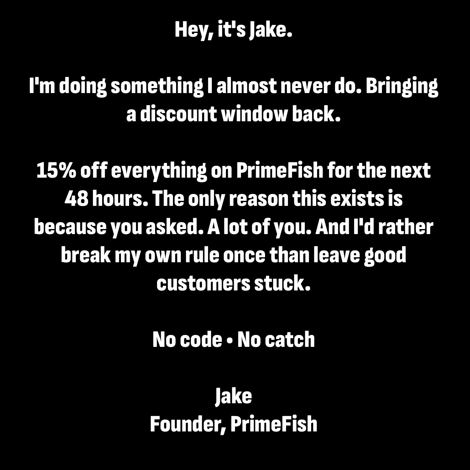 PrimeFish Seafood Co. Facebook ad