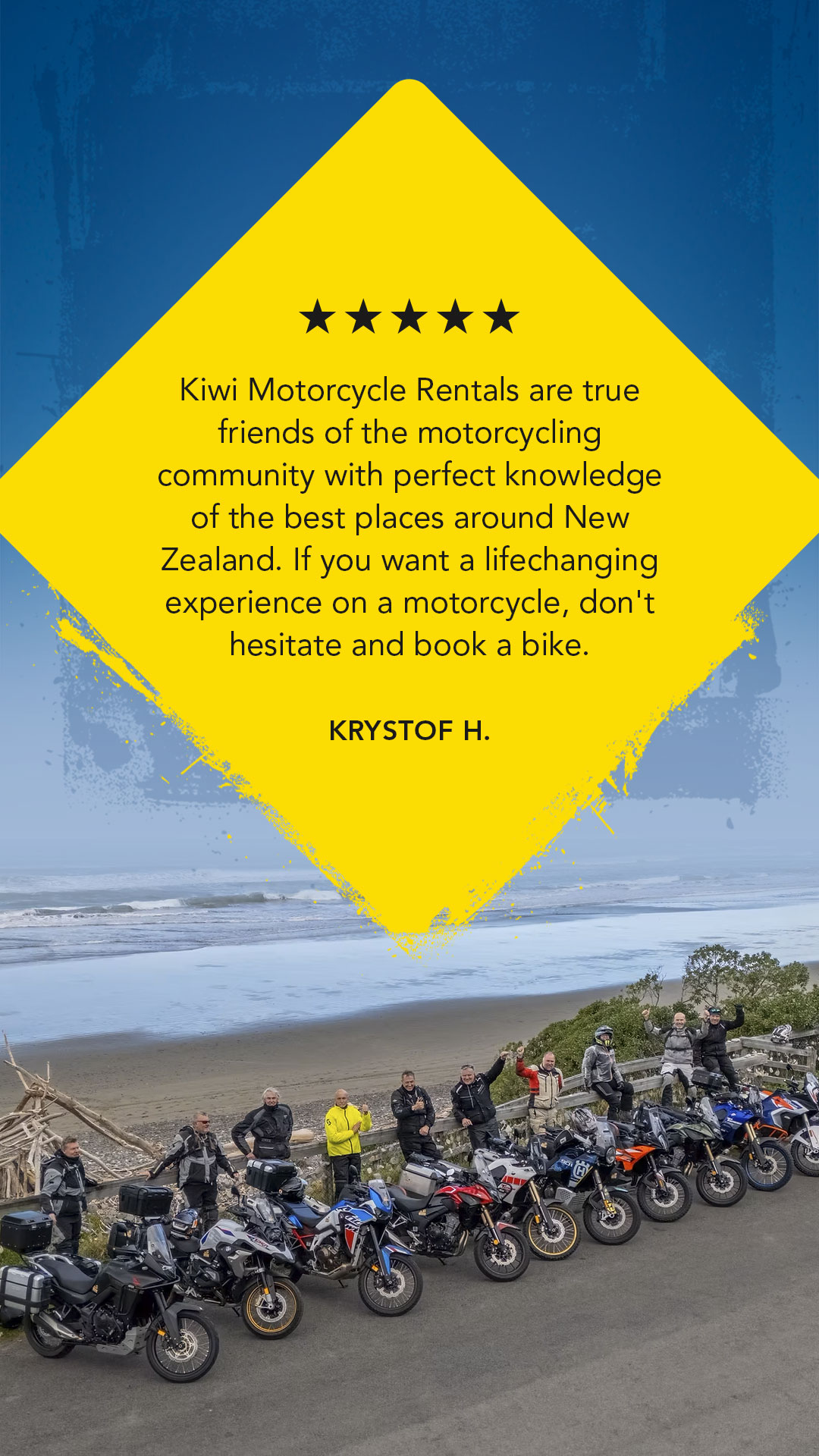 Kiwi Motorcycle Rentals Facebook ad