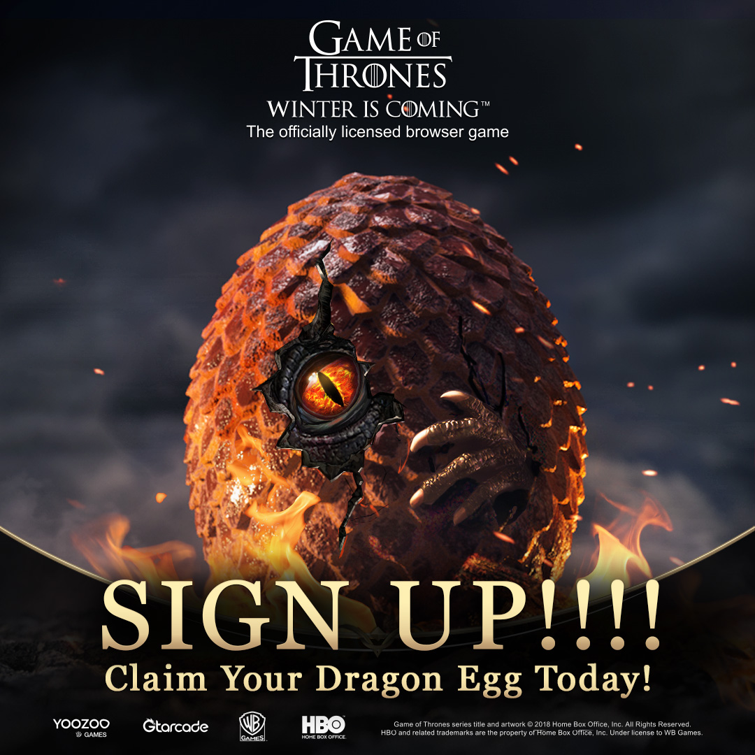 Game of Thrones Winter is Coming Facebook ad