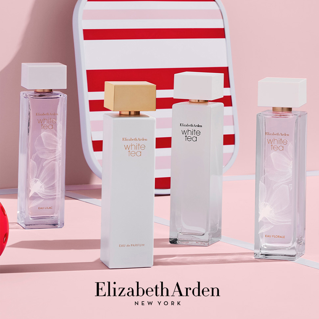 Elizabeth Arden Facebook ad: Renueva tu fragancia con White Tea de Elizabeth Arden…