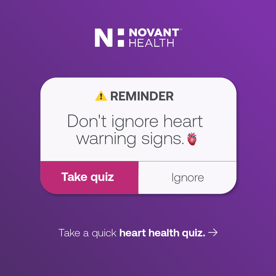 Novant Health Facebook ad