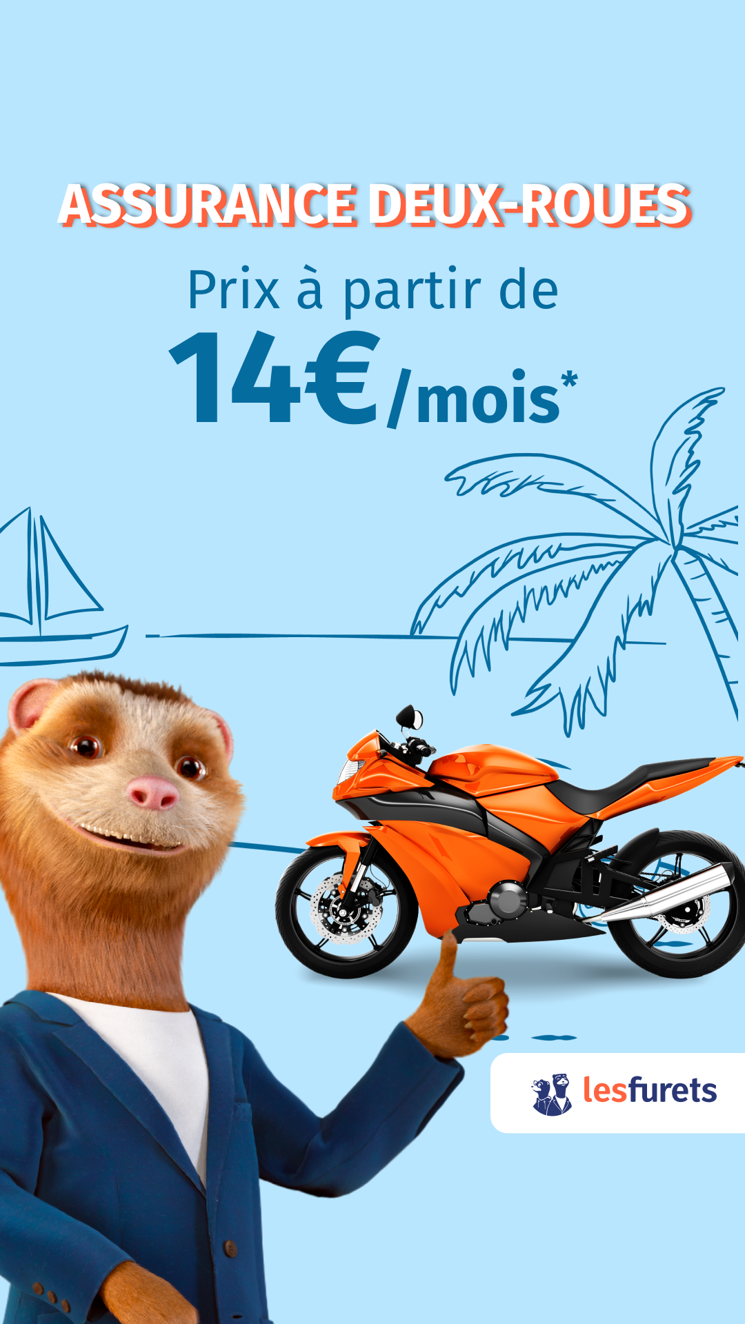 LesFurets.com Facebook ad: Simulation gratuite!