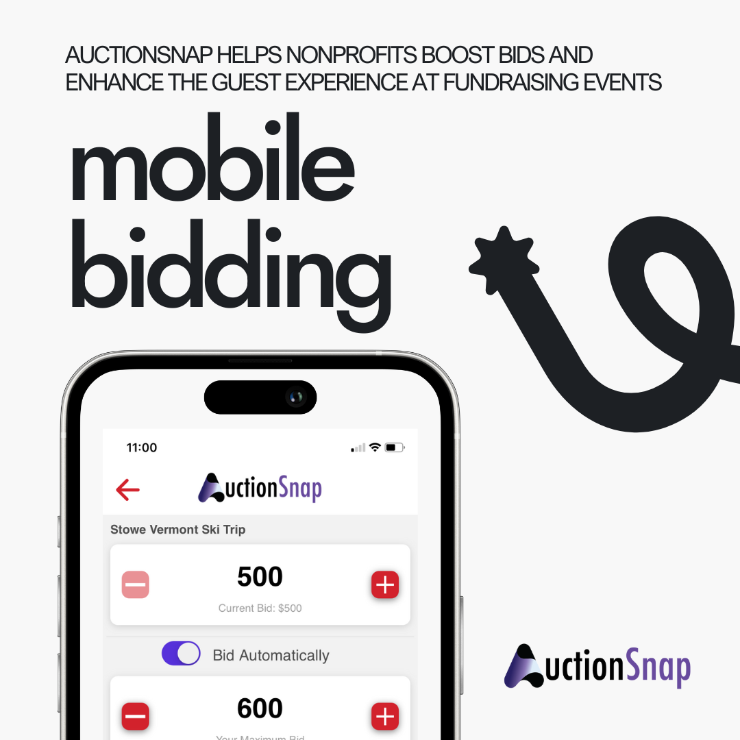 AuctionSnap Facebook ad: Online and Hybrid Auctions for Nonprofits - AuctionSnap