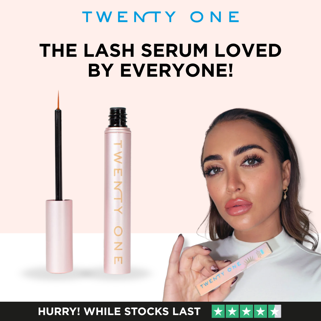 Twenty One Beauty Facebook ad: Longer, Fuller Lashes Start Here