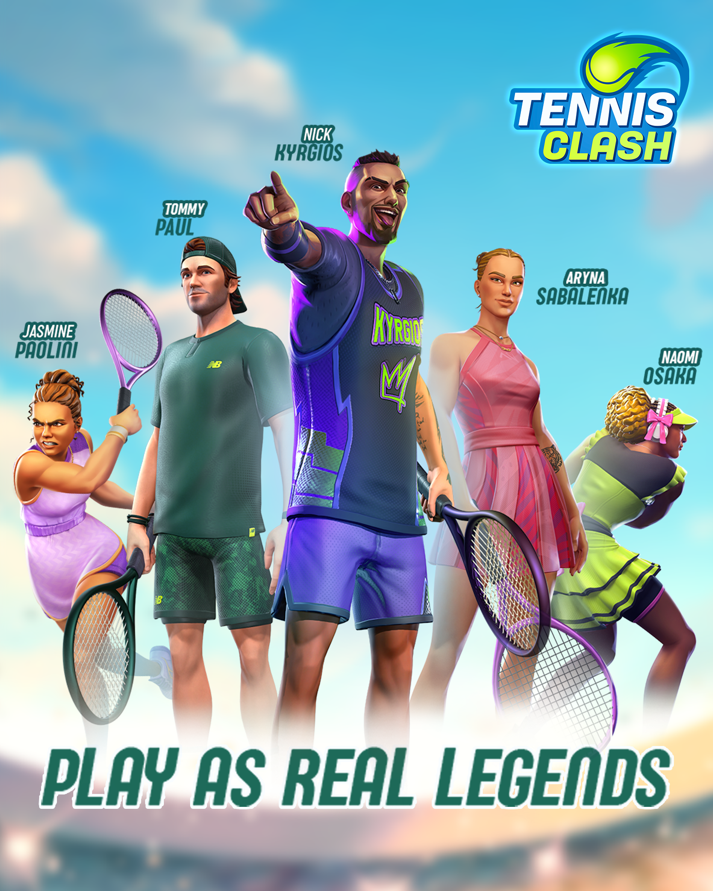 Tennis Clash Facebook ad