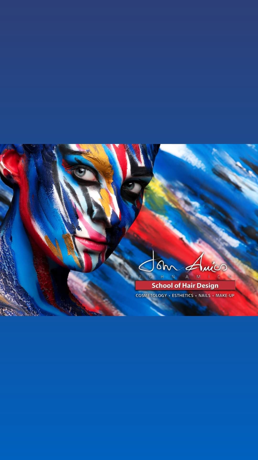 John Amico School of Hair Design Facebook ad: John Amico offers award-winning courses on Cosmetology…