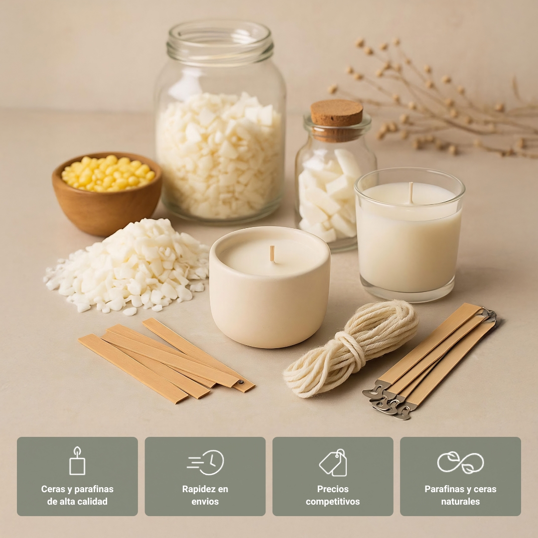 Naturcera Facebook ad: Encuentra ceras de soja, mechas, esencias y moldes en un…