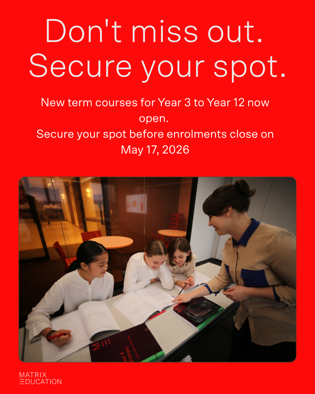 Matrix Education Facebook ad