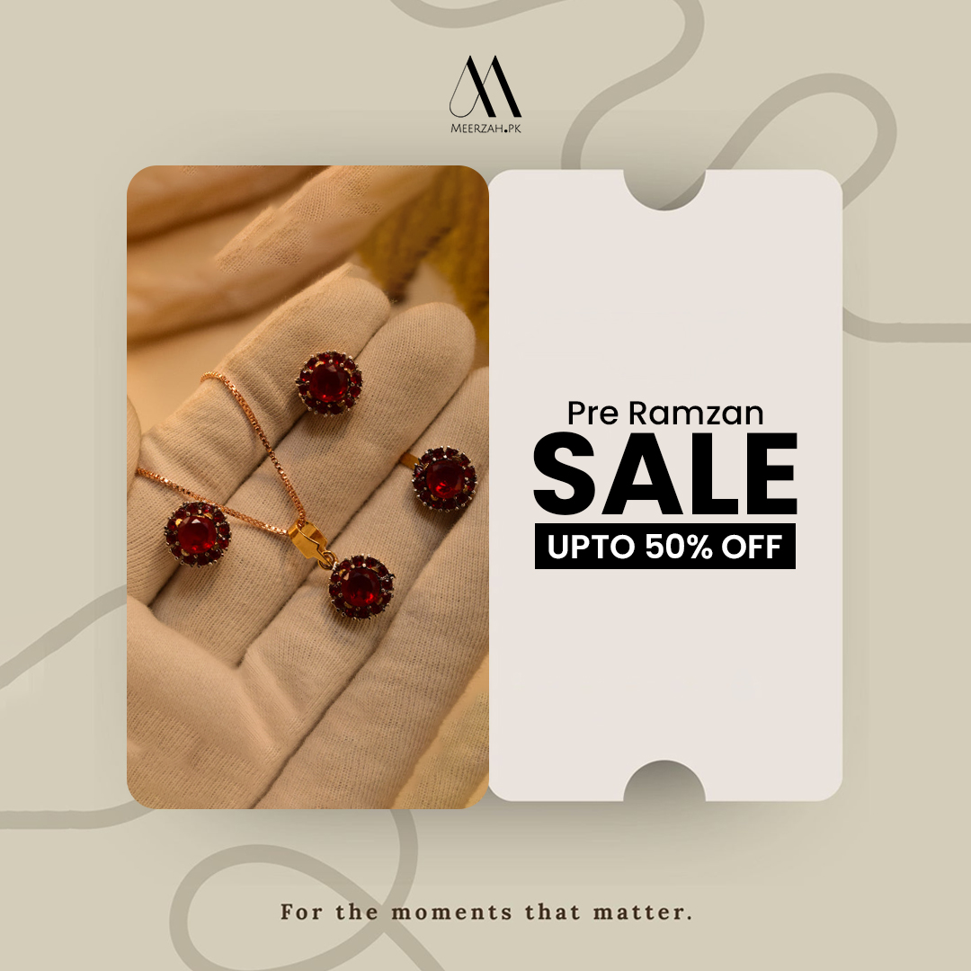 Meerzah.pk Facebook ad: Handmade 24k Gold Plated jewelry