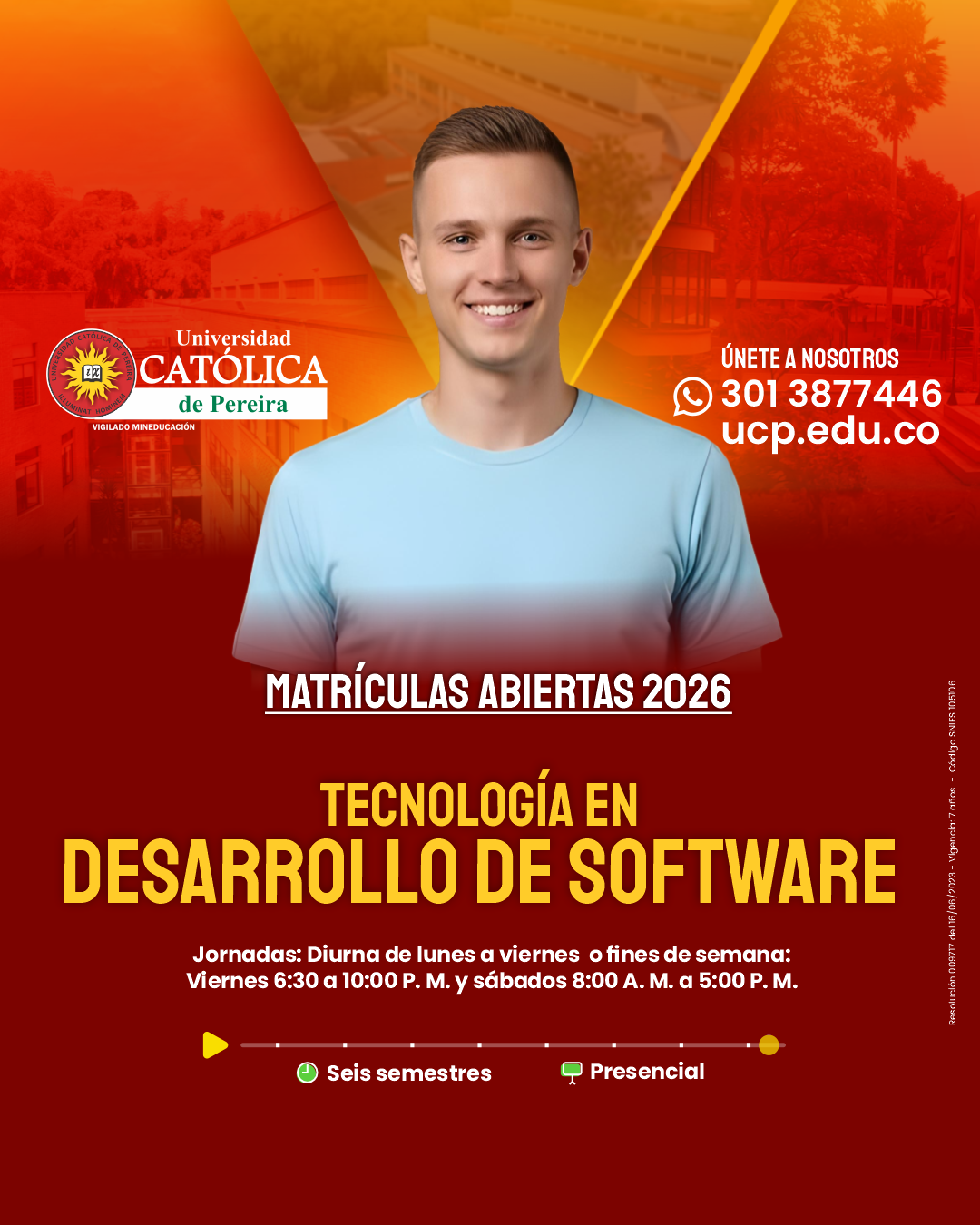 Universidad Católica de Pereira Facebook ad: ¡Matrículas abiertas!